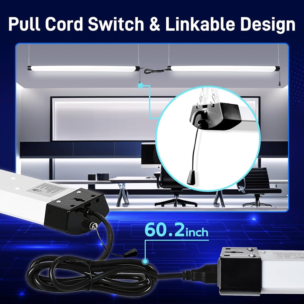 hykolity 4FT 120W LED Shop Light Linkable, 13000lm(400w