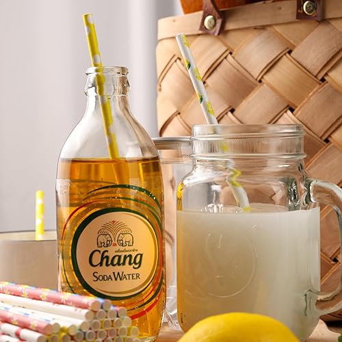 Miniatura 6 de HAKACC 120 popotes de papel para beber, pajitas de fiesta, pajitas de papel surtidas para fiestas de cumpleaños, bodas, vacaciones, decoraciones de