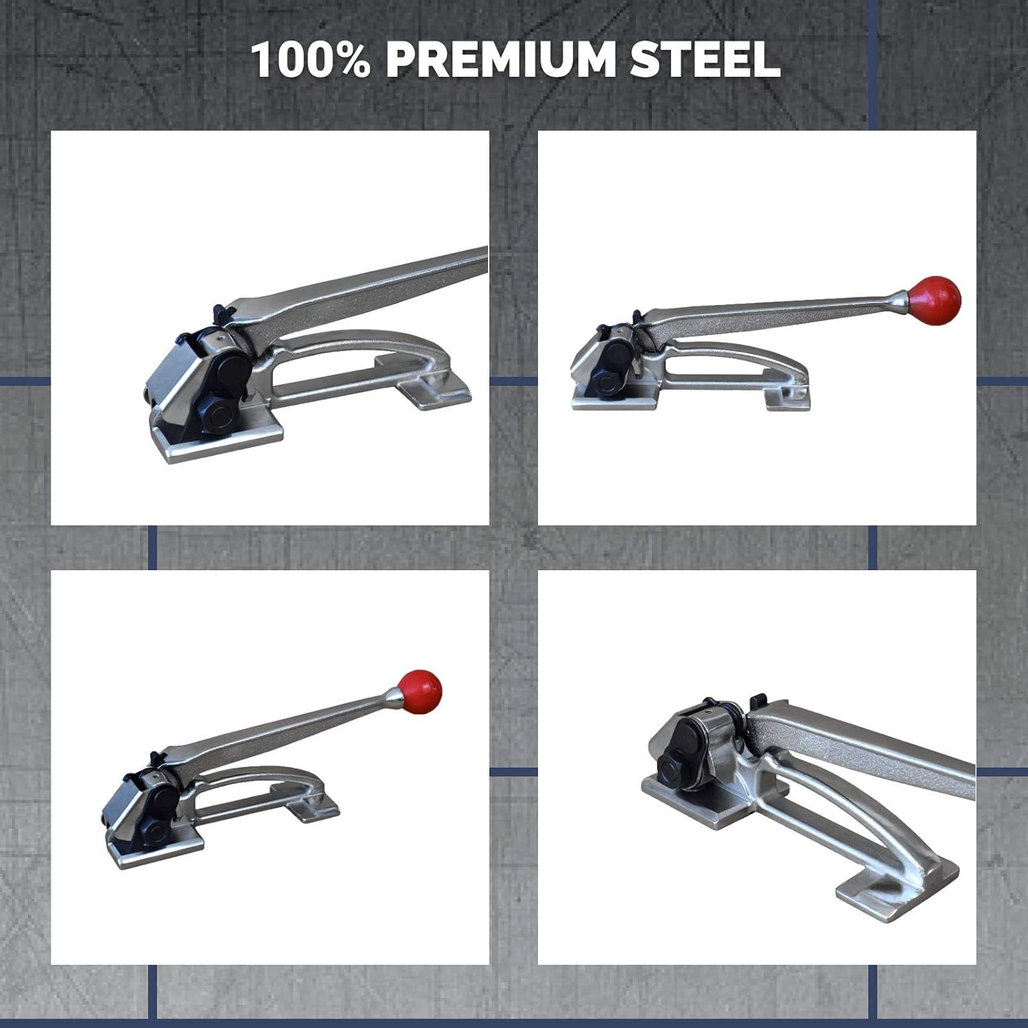 IDL Packaging S-296 Steel Strapping Tensioner for 3/8" to 3/4" Width Strapping - Provide The High Tightening Force – Heavy-Duty Feedwheel Banding Tool with Long Service Life