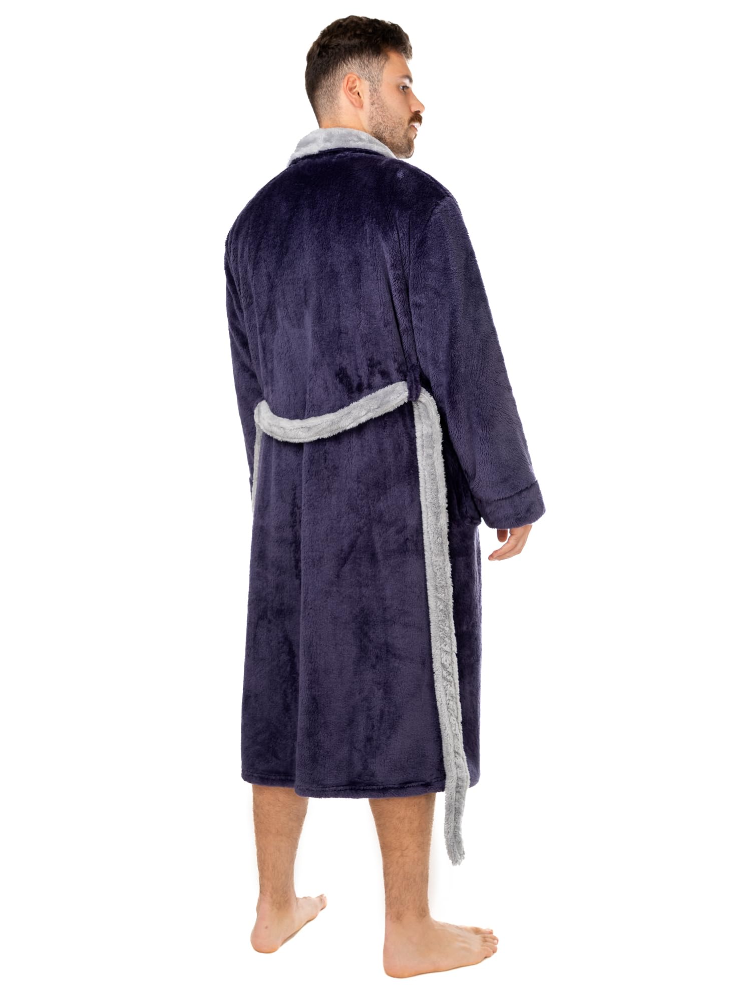 LEBENGOOD Bata Hombre Invierno, Albornoz Hombre Coralina, Batas de Casa Polar, Suave, Acogedor, Microfibra OEKO-TEX®