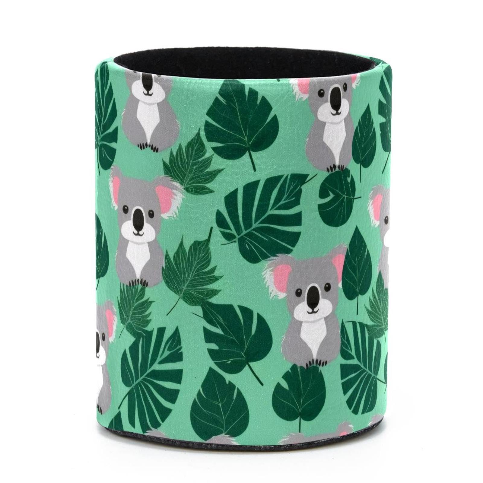 VAPOKF Round Pencil Holders for Desk, Cute Koala Pen Holders Pen Pot Makeup Brushes Storage Desktop Stationery Supplies Organiser for Home Office
