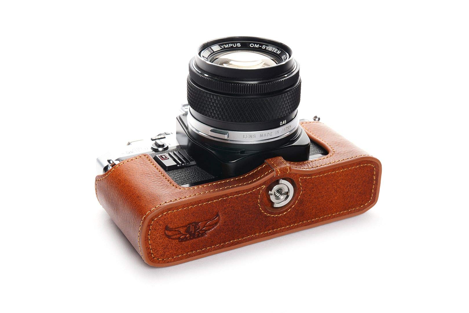 Amazon.com : Handmade Genuine Real Leather Half Camera Case Bag