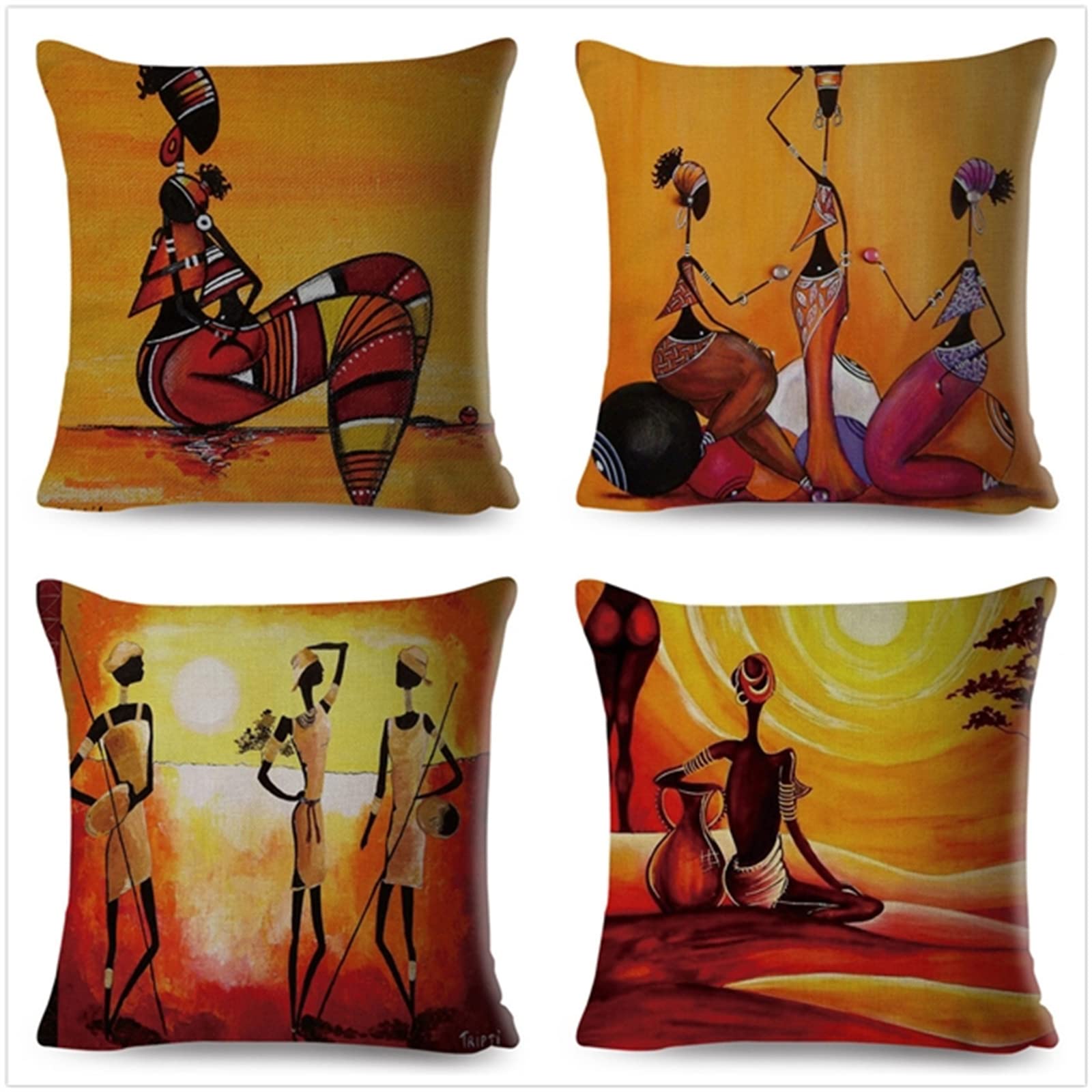 Poszewka na poduszkę 65 x 65 cm, zestaw 4 szt., styl boho, dekoracja do salonu, sypialni, pokoju, poszewka na poduszkę z ukrytym zamkiem błyskawicznym, poduszka na kanapę, na sofę, Boże
