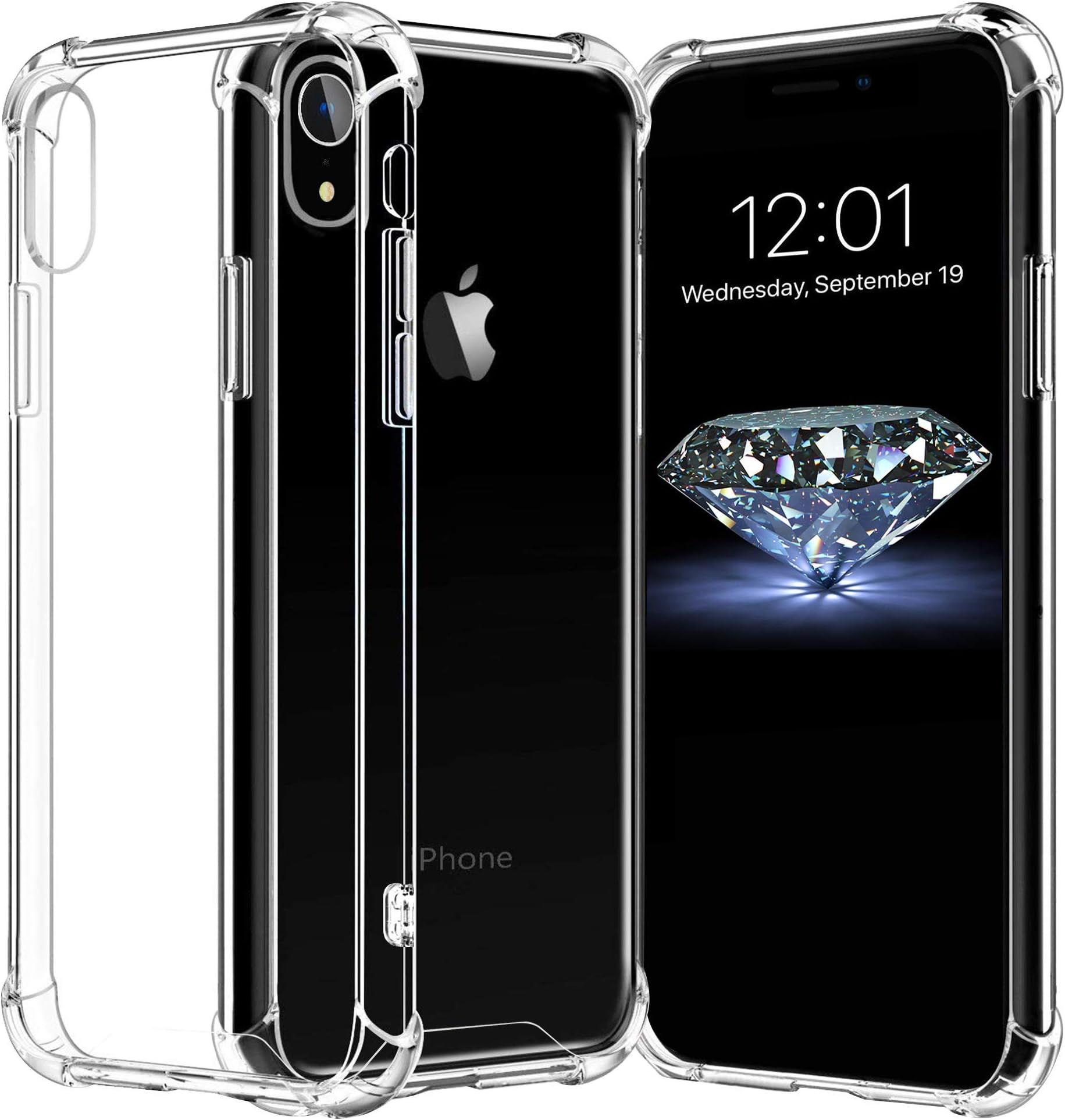 iPhone XR Case, Crystal Clear Protective iPhone XR Cover, Anti-Scratch Reinforced Corner Protection Bumper Case for iPhone XR-2018