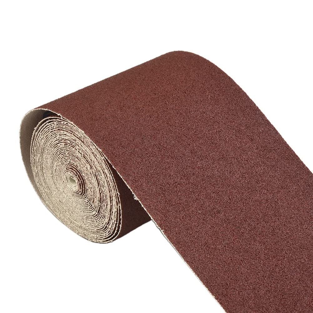 Bloques de Lijado Rollo de Papel de Lija, 100 mm x 10 m Rollo de Tela de esmeril húmedo seco Fino, Rollos y Papel de Lija de Metal abrasivo (tamaño: Grano 60)