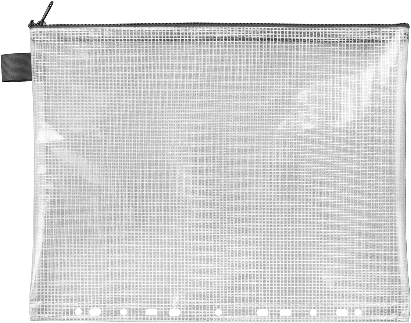 VELOFLEX 2707300 Zip Pocket DIN A4, Transparent, Made of Fabric-Reinforced EVA Material, 1 Document Pocket for Filing