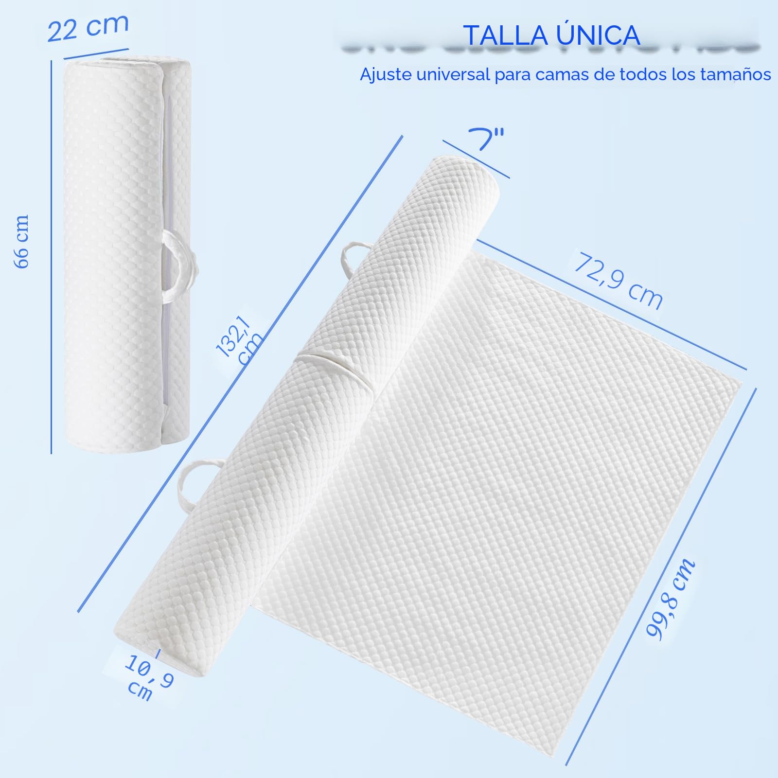 YIHATA Plegable Barrera Seguridad NiñOs Cama, PortáTil Barandilla Cama NiñO con Asa, Barandilla Cama Adulto con Antideslizante Acolchado Y Lavable a MáQuina, Apto para Todas Las Camas - 2 Unidad