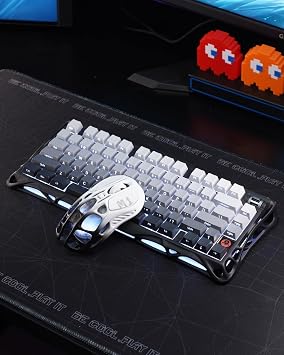 GravaStar Mercury K1 75 Mechanical Gaming Keyboard and Mercury M1 Pro Gaming Mouse Set, Magnesium Alloy, RGB Light - Black Gradient