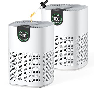 VEWIOR 2 Pack Air Purifiers for Home, Air Purifiers for Bedroom Large Room up to 1200 sq.ft with H13 HEPA Washable Filter, Aromatherapy, PM2.5 Display, Sleep Mode, Auto Mode for Dust, Smoke, Pets Hair - Amazon product rated Grade A