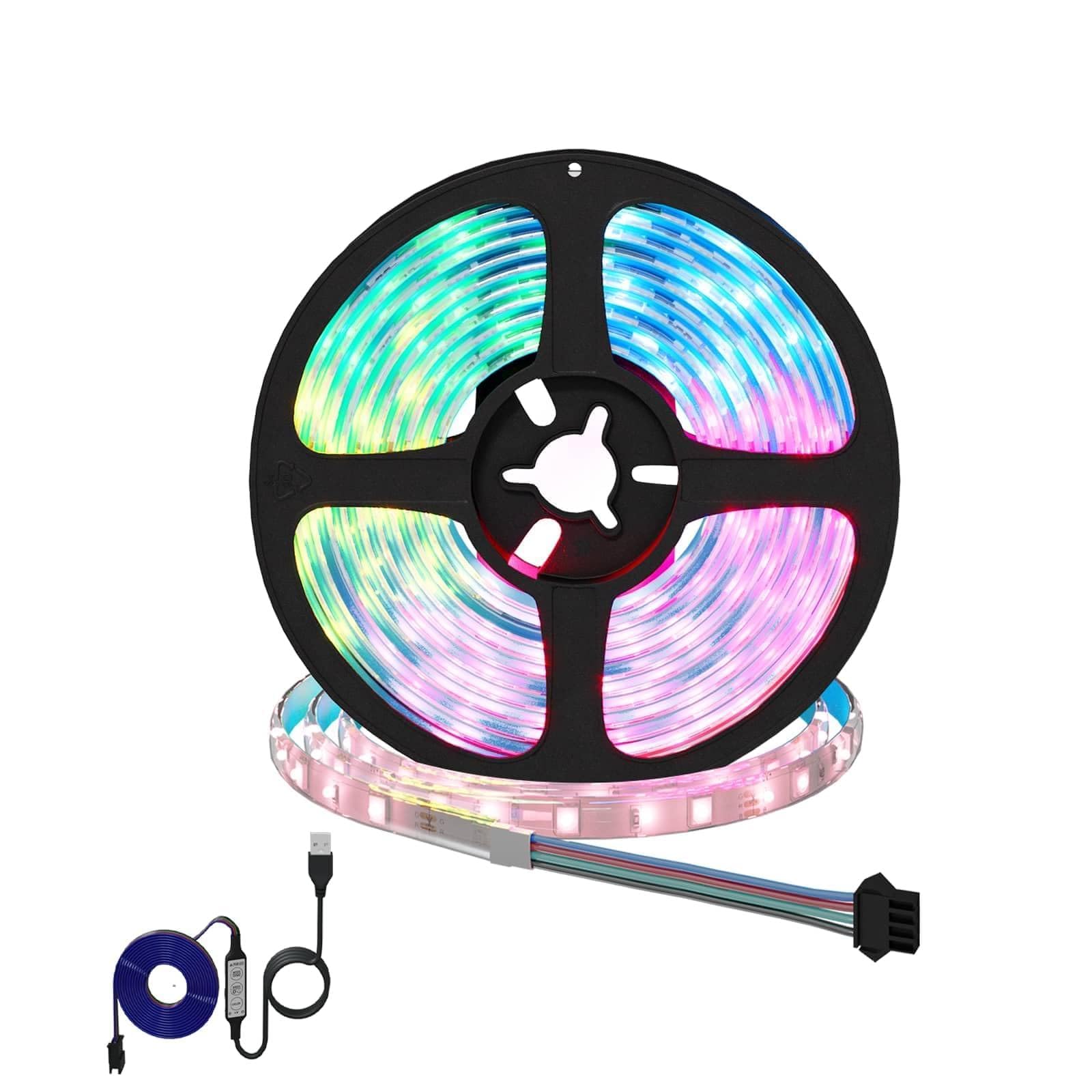 Tira de luces LED, 12 unidades, cambio de color, cobre y plástico