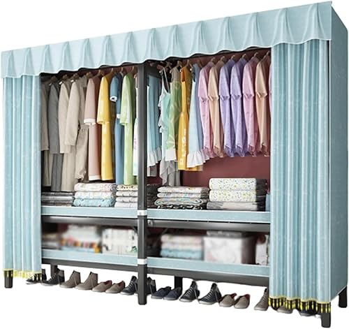 Miniatura 12 de large closets Foldable Wardrobe Closet Steel Large Closet 130cm/150cm/180cm Clothes Closet for Bedroom Hanging Fashion Portable Closet Space-saving