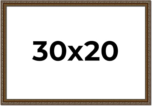 Miniatura 320 de Marco de fotos completo de madera dorada envejecida de 16 x 20 pulgadas con plexiglás acrílico UV, parte trasera de tablero de espuma y accesorios