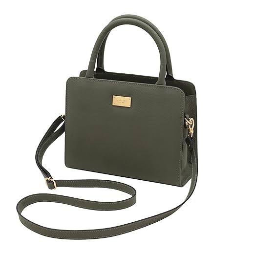 Bolsa Feminina Tote Alça Transversal Couro Legítimo Fechamento Zíper Maia