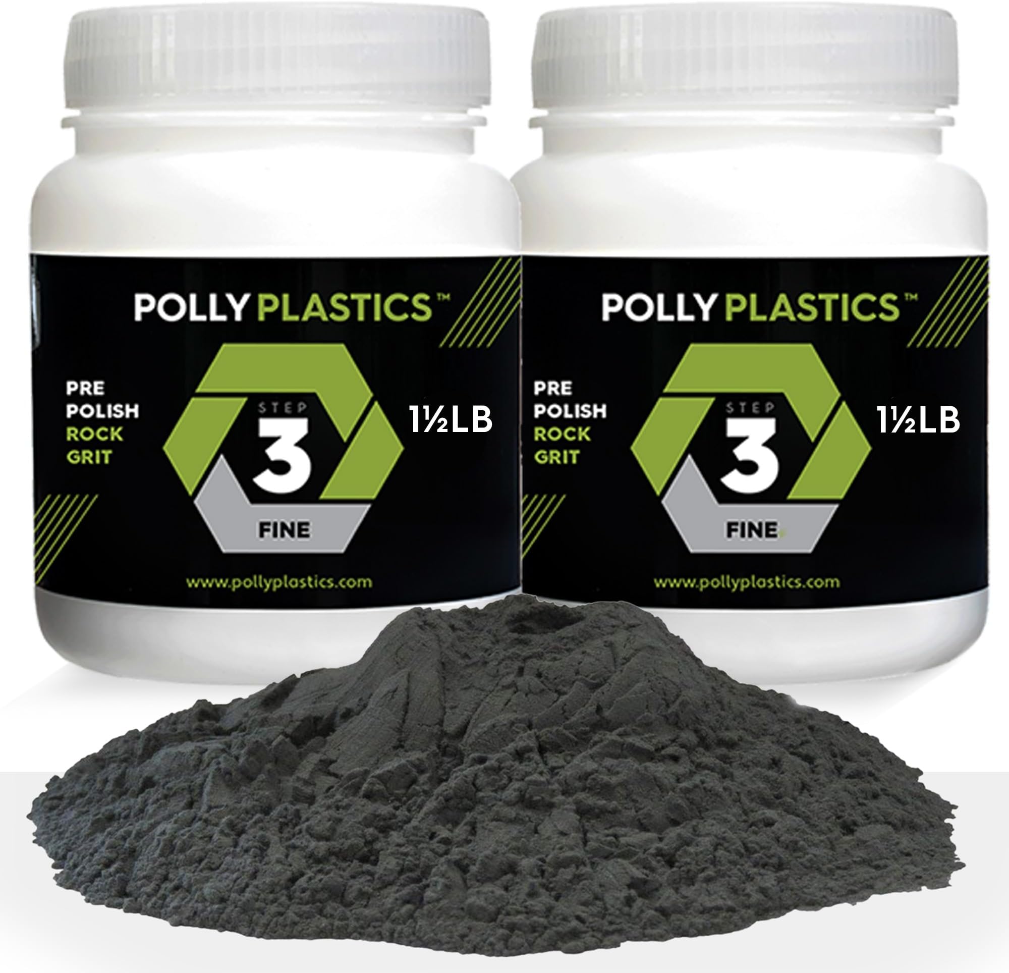 Rock Tumbler Media Grit Refill, Pre-Polish 500 Silicon Carbide Grit, Stage 3 for Tumbling Stones (2 Pack) (3 lb.)