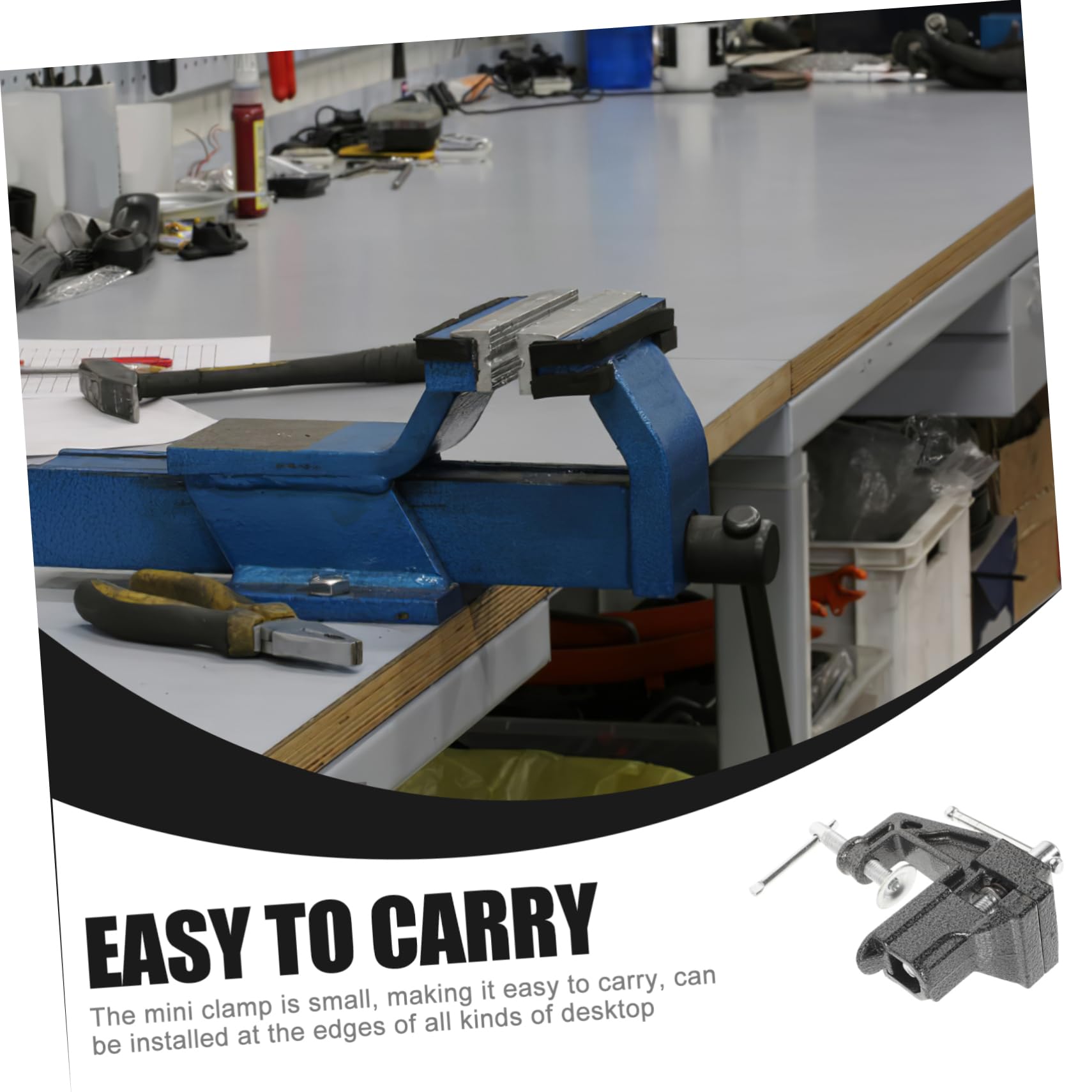 VILLCASE 360 Degree Rotation Table Vise Woodworking Bench Vise Clamp for Jewelry Making