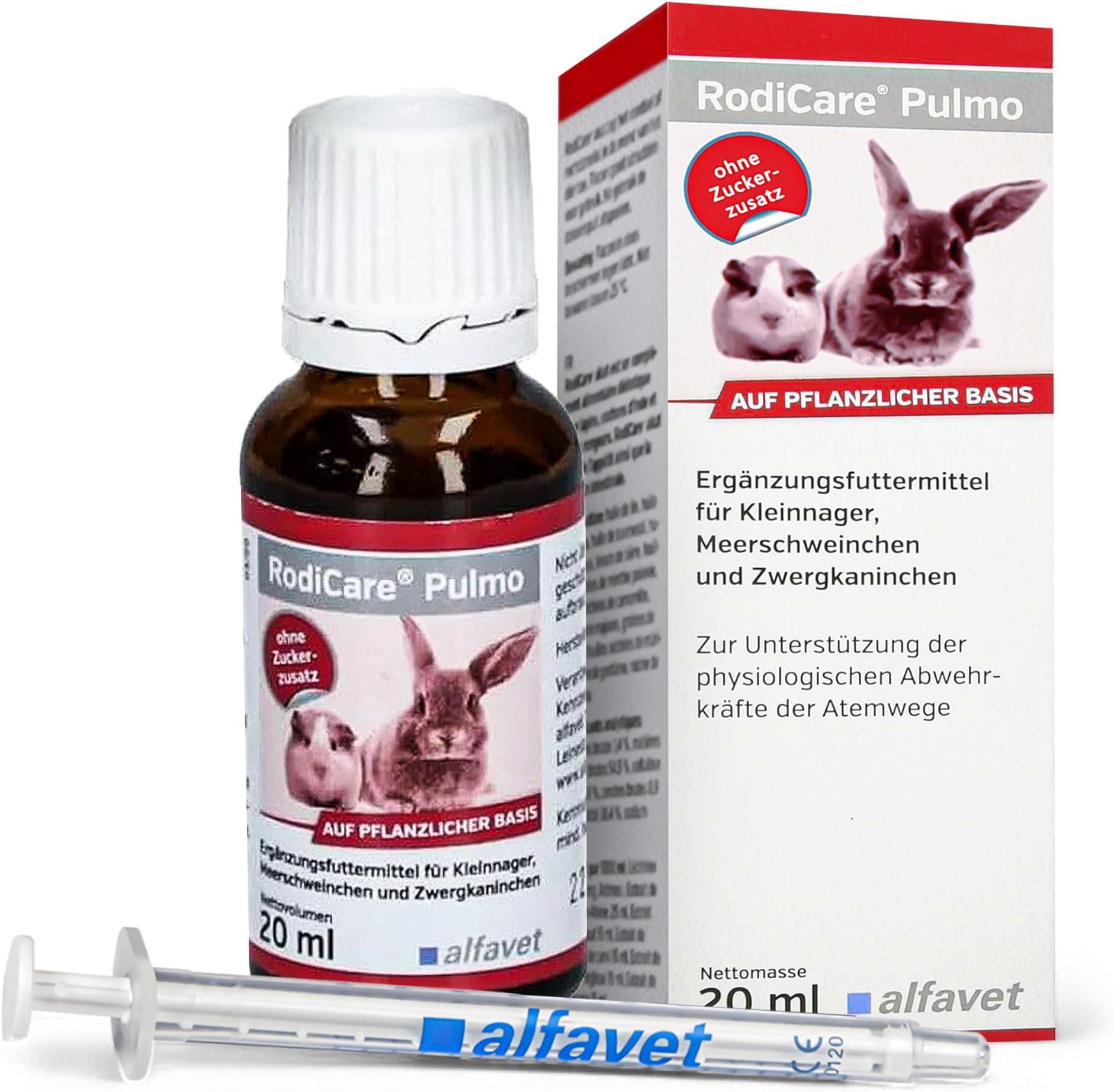 RodiCare Pulmo, to support the respiratory tract of guinea pigs and small rodents, supplementary feed, 20 ml, dosing syringe
