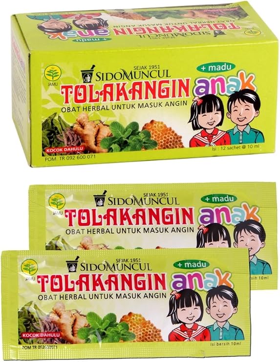 Sido Muncul Tolak Angin Anak Herbal with Honey 12-ct, 120 ml (Pack of 1)