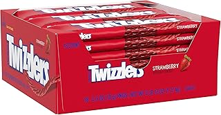 TWIZZLERS Twists Strawberry Flavored Chewy Candy, Bulk, 2.5 oz Bags (18 Count)