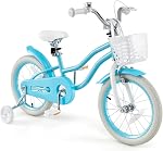 HONEY JOY Kids Bike, 12 14 16 18 20 Inch Toddler Bikes w/Training Wheels, Handbrake & Coaster Brake, Fully Enclosed Chain, Adjustable Handlebar & Seat, Kids Bicycle w/Basket, Girls Boys Bike 3-8