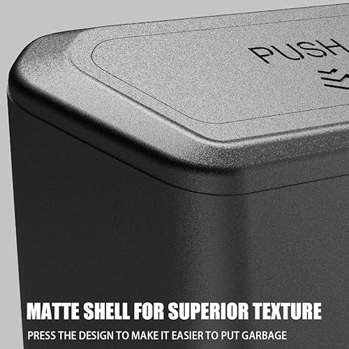 Miniatura 5 de AUCELI Cubo de basura para automóvil con tapa, mini organizador de basura colgante a prueba de fugas, contenedor de basura impermeable para