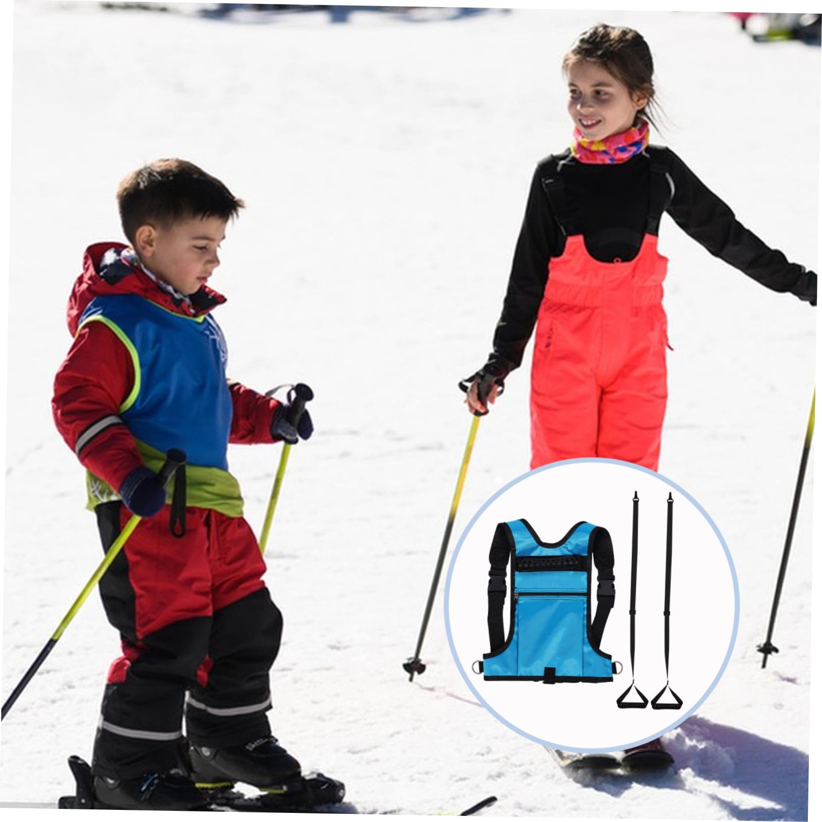 Kisangel Trener Jazdy Na Deskorolce Uprząż Do Snowboardu Dla Dzieci Pas Do Nauki Jazdy Na Nartach Dla Dzieci