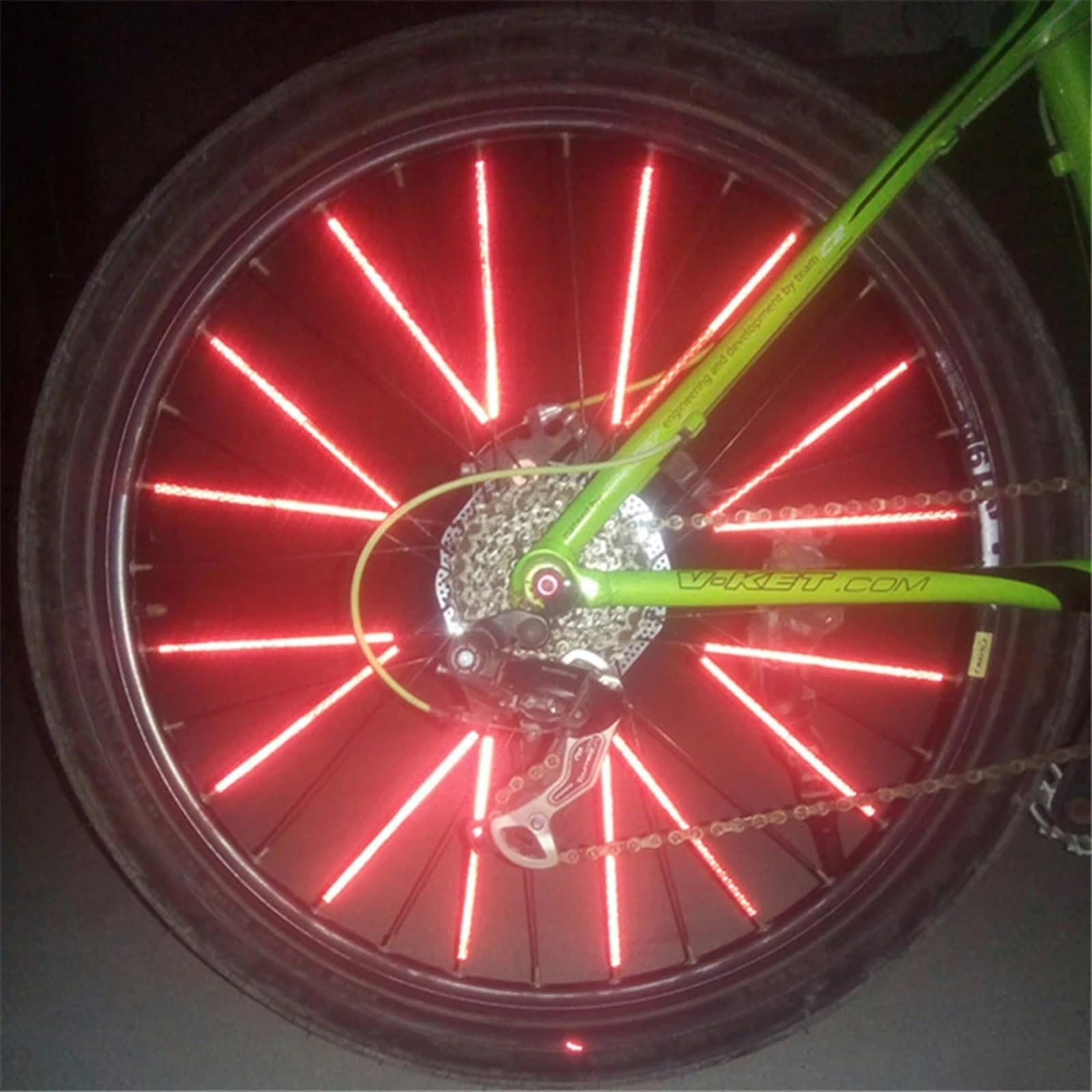 Fahrradlicht 12pc Fahrrad Felge Speichen Clip Nacht Sicherheit Warnung Licht Fahrrad Reflektierende Reflektor Streifen MTB Bike Radfahren Zubehör(Blue)