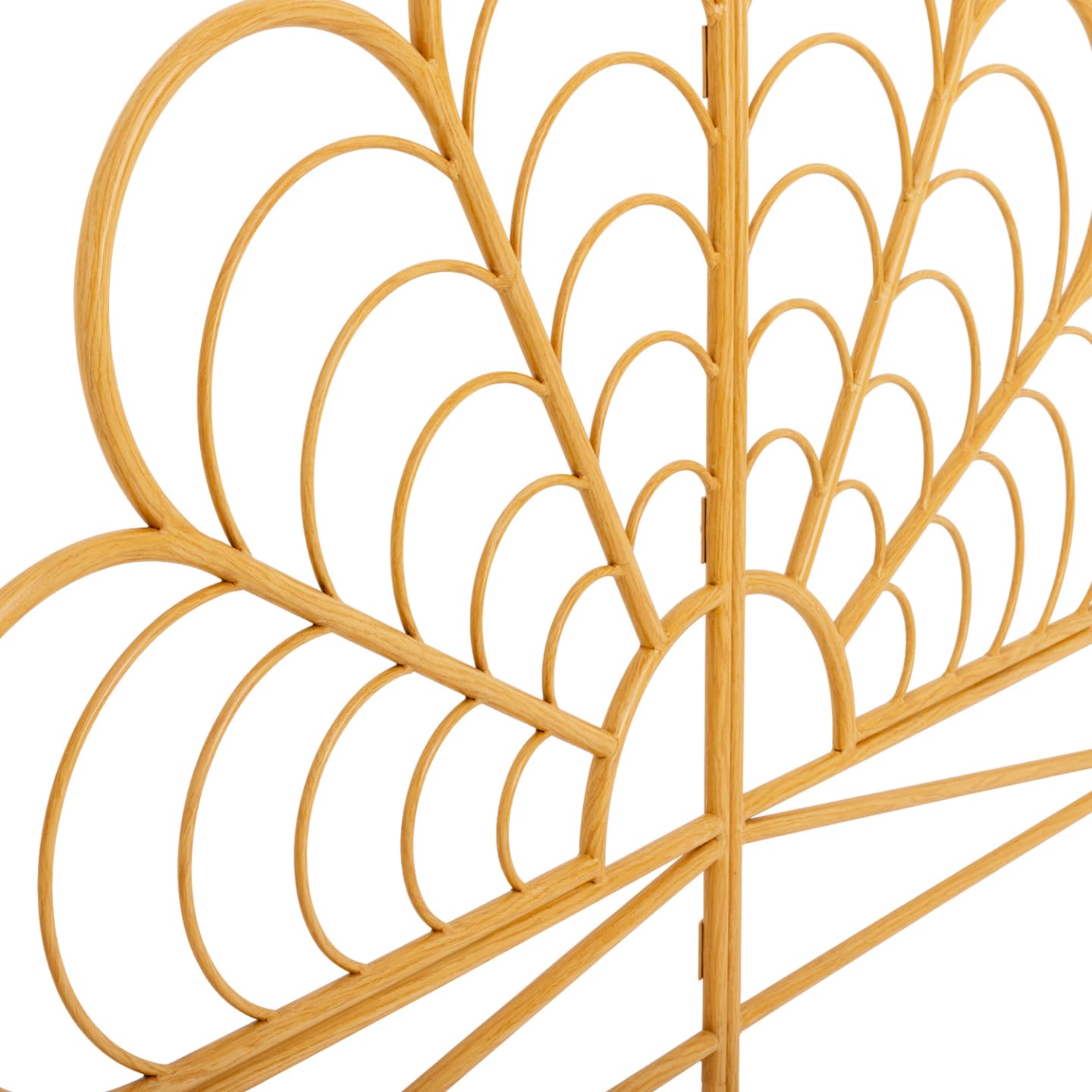 IDMarket - Tête de lit sur Pied Ivy 160 cm Effet rotin en Forme de Fleur