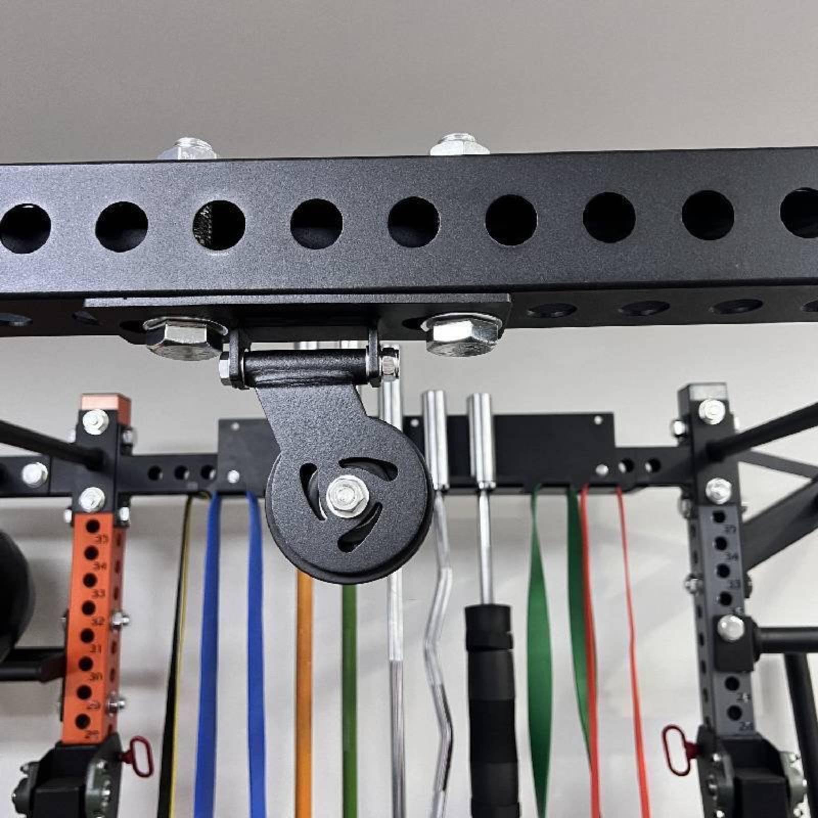Fitness Pulley Kabelzug Einheit Umlenkrolle Rack Montage Seilrollenbauteil mit Leisem Lauf Und Schwenkfunktion aus Stahl für Heimtraining Power Rack , 26MM , Double Screw Fix