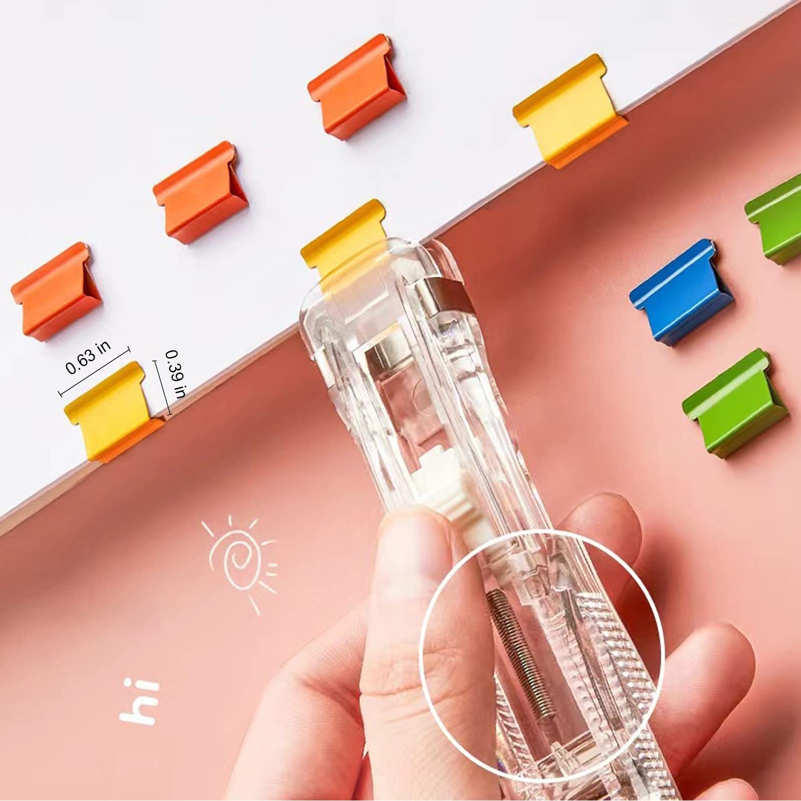 100 bunte Binder-Clips, funktioniert mit Muschel-Clip-Spendern, 40 Blatt Kapazität für Zuhause, Lebensmittelverpackung, Befestigung von losen Blättern, Papier, Schule, Schreibtisch, Büro