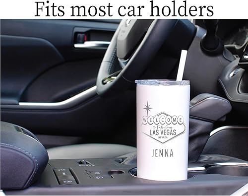 Miniatura 7 de AVITO Vaso personalizado de Las Vegas de 20 onzas, grabado con láser, aislado al vacío, acero inoxidable, vaso de café, taza de viaje para niñas,