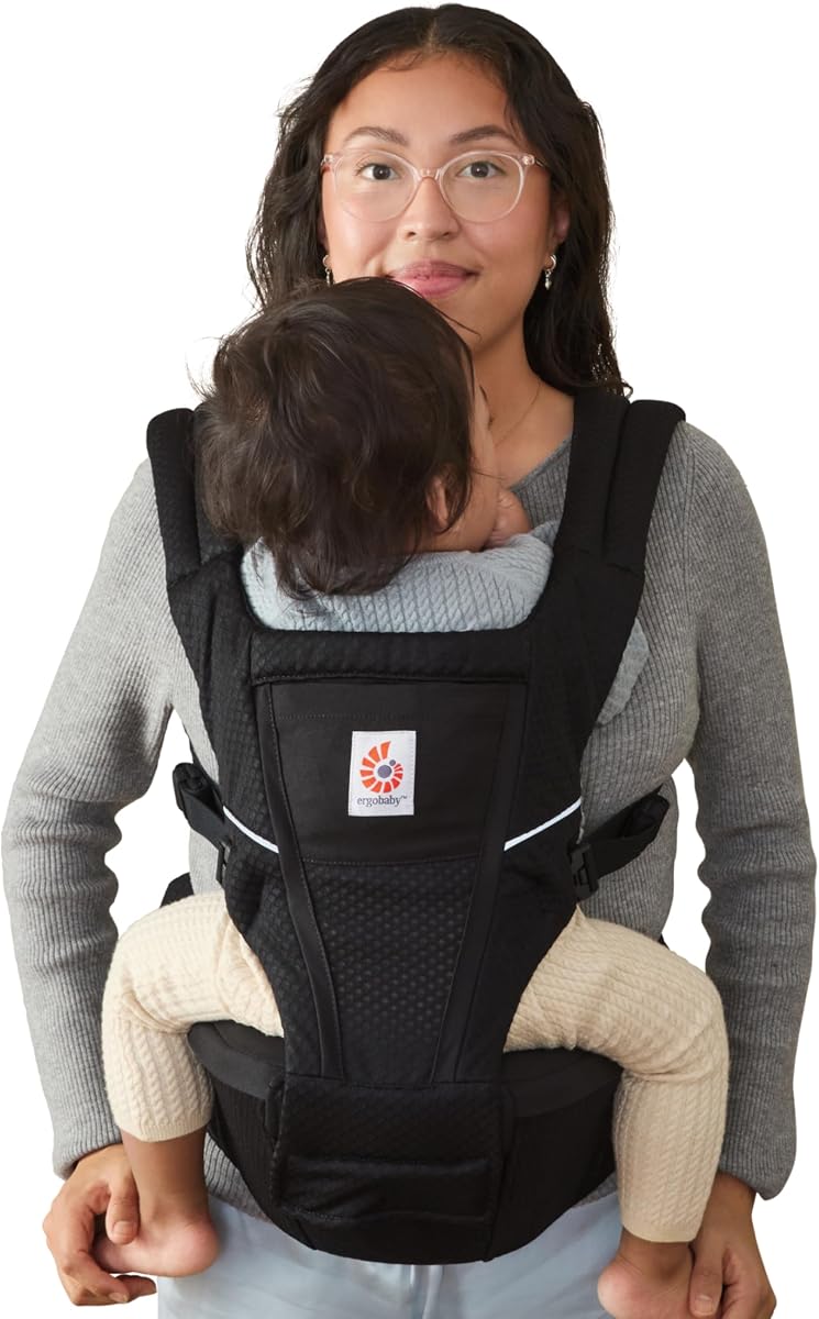 Silla portabebés con asiento de cadera alta para bebés y niños pequeños de 4 a 48 meses | Silla portabebés ergonómica convertible de 3 posiciones, bolsillo de almacenamiento, capucha solar, posicionamiento saludable de la cadera, se adapta a 12-45 libras, ónix negro