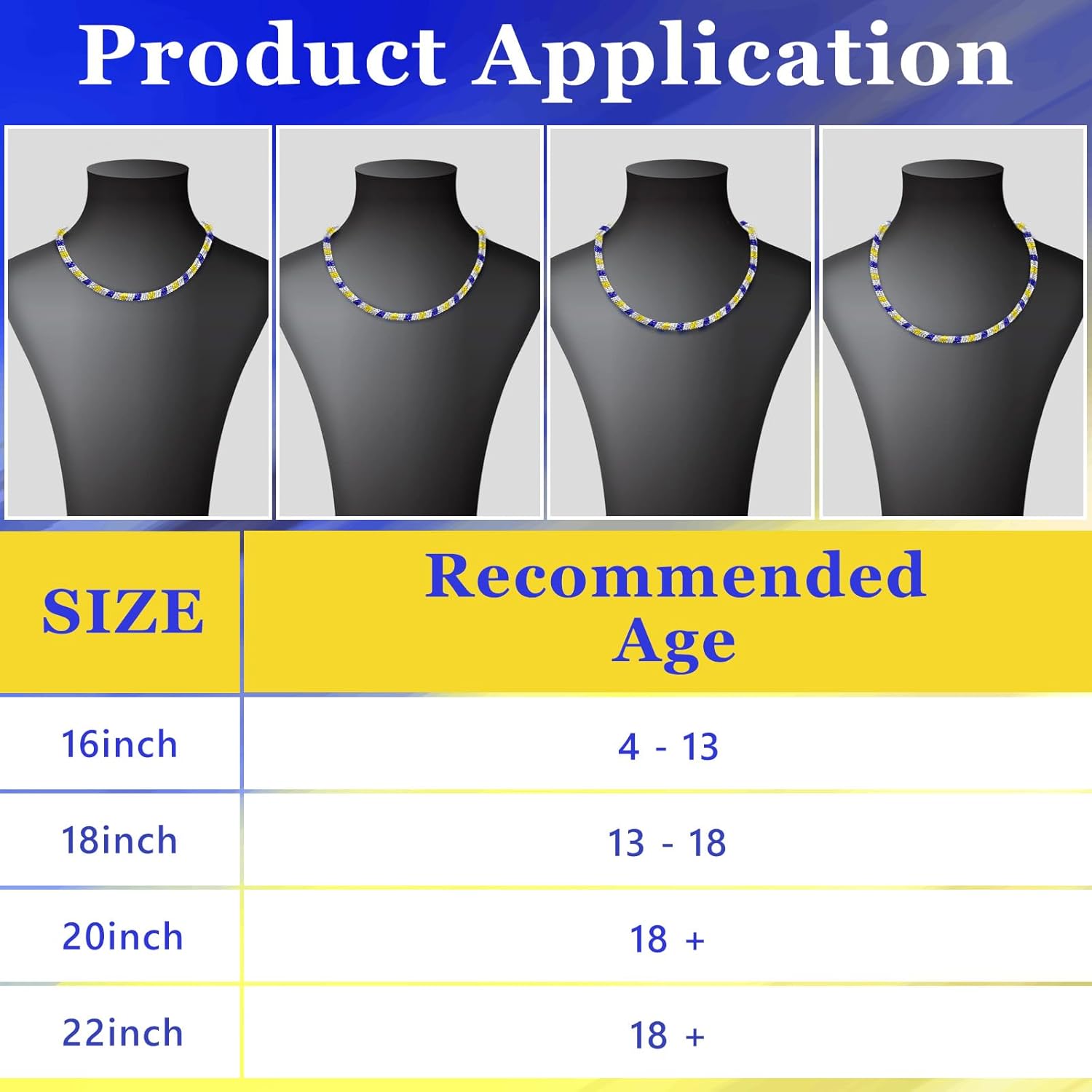 16in/18in/20in/22in Baseball Necklace, Yellow Blue and White Bling Chain, Inspired Rhinestone Baseball Drip Accessories for Men Women Baseball Team Players Coach Gift - Image 2