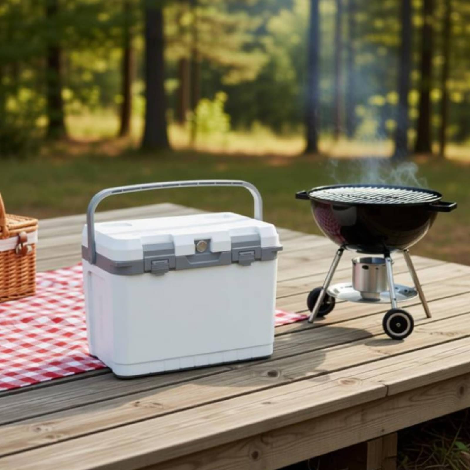 rockible Nevera Térmica con Acumuladores Frío Compacta Nevera Camping con Asa Aislada Refrigerador para Viajes en Coche