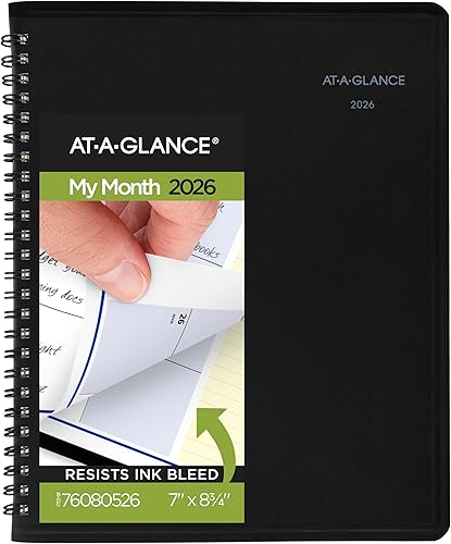 AT-A-GLANCE 2026 Appointment Book Planner, Monthly, 7" x 8-3/4", Medium, QuickNo