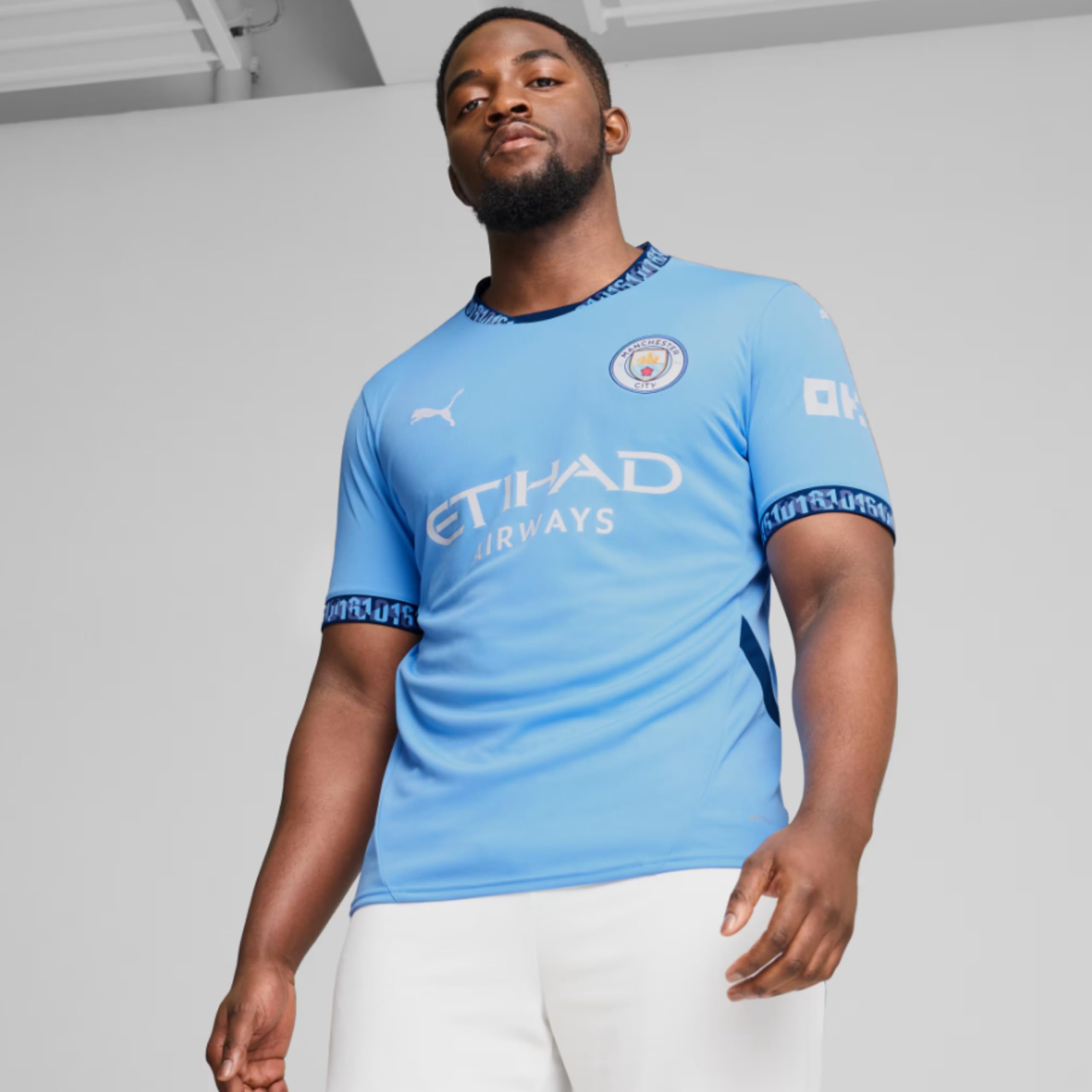PUMA Original ManCity Trikot Herren [Home 24/25] Offizielles Manchester City Trikot [Spieler oder Personalisiert] Fussball Sportbekleidung Sport Tshirts Herren Fußball Shirt Männer