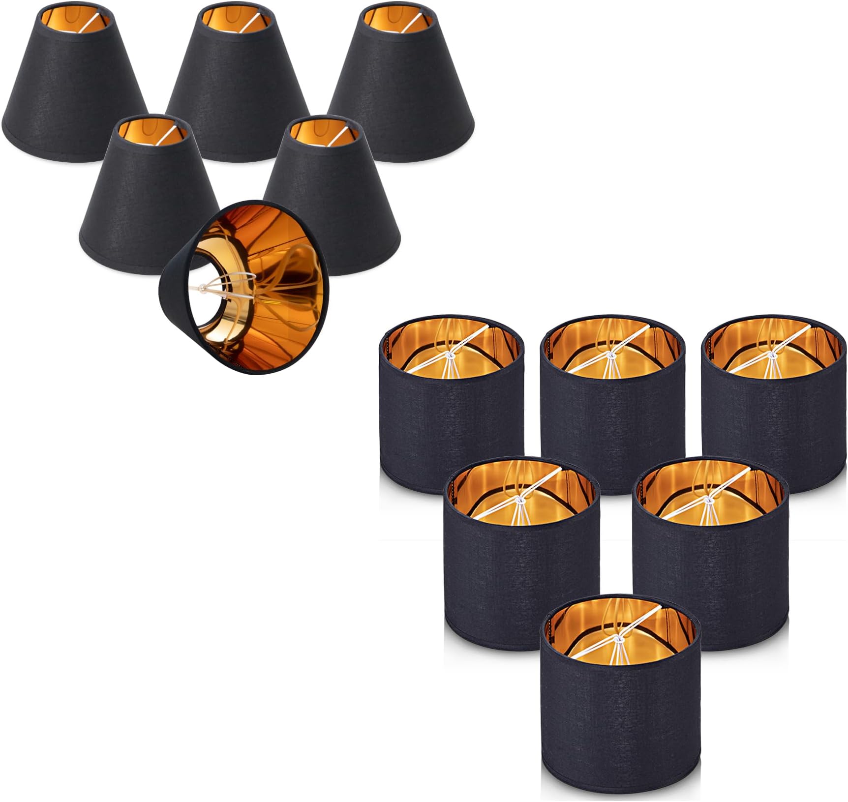 Wellmet Chandelier Lamp Shades, ONLY FOR CANDELABRA BULBS, Clip-on ...