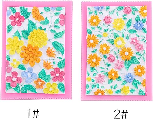 Miniatura 5 de Fondant Molds Plant Floral Soap Mold Cake Trim Chocolate Accessories 1 Set Of 2 Pieces