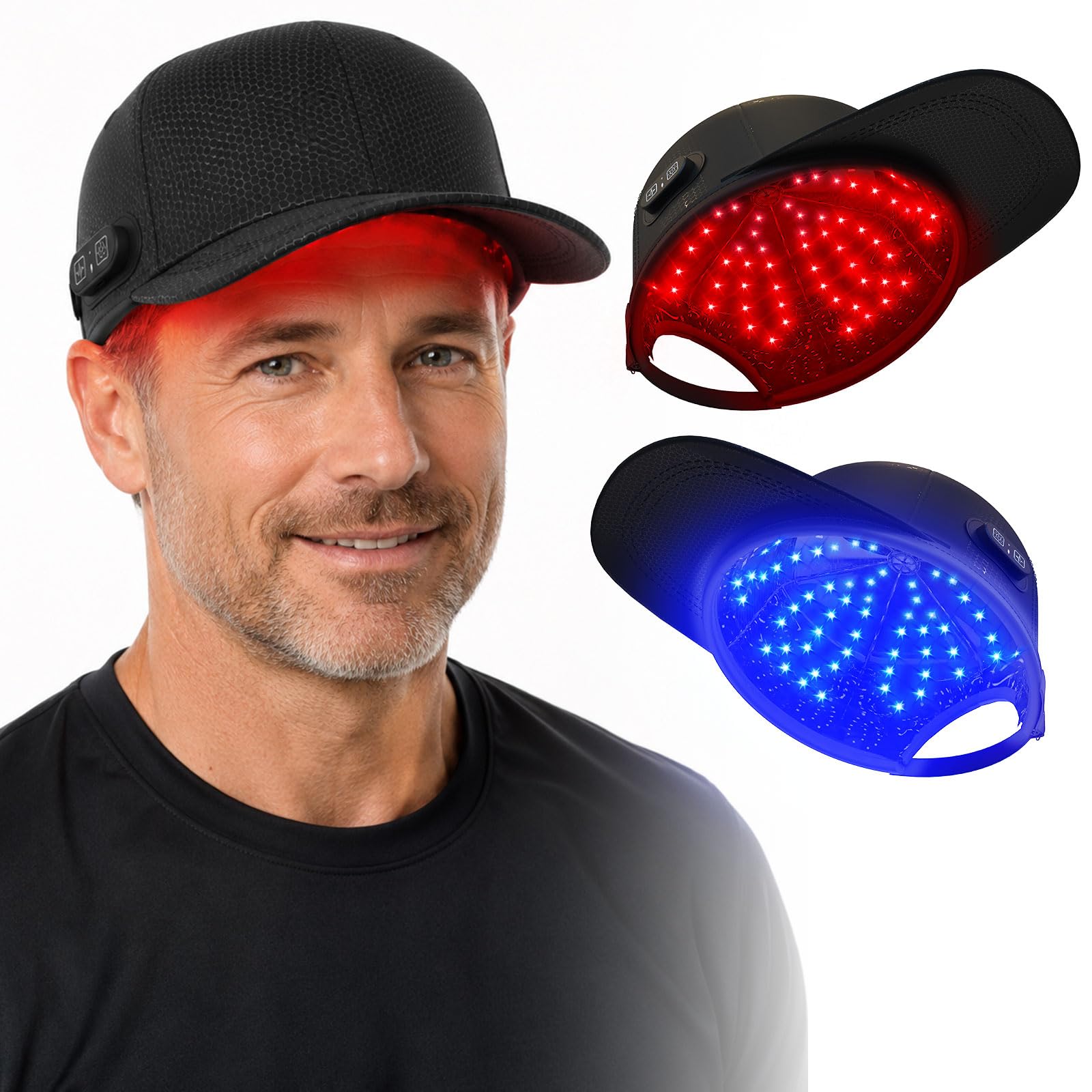 Laser Cap für Haarwachstum, 40 LLLT Dioden & 246 LEDs, 460/660/850nm