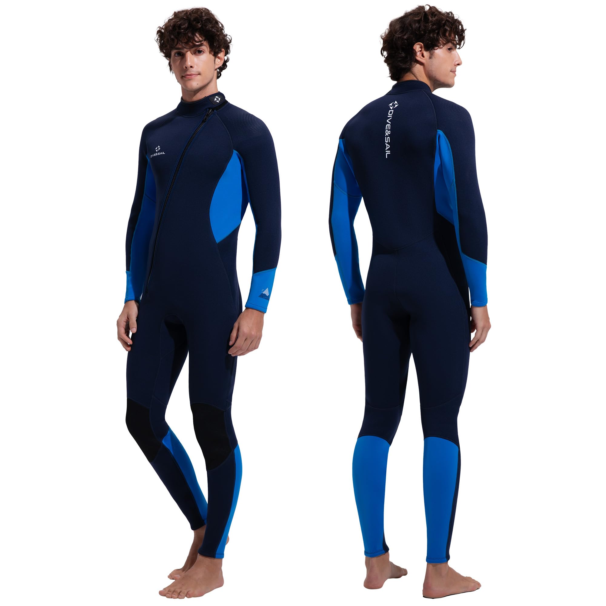 Wetsuit Men's Women's Full Wetsuit 3/2mm Front Zip Diving Suit Neoprene Wet Suit for Diving Snorkeling Surefing Sucba Water Sports MT Size
