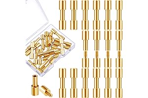 Brass Bracket Bolt Fasteners Tool Head Knife Making Supplies Blind Rivets (Gold)