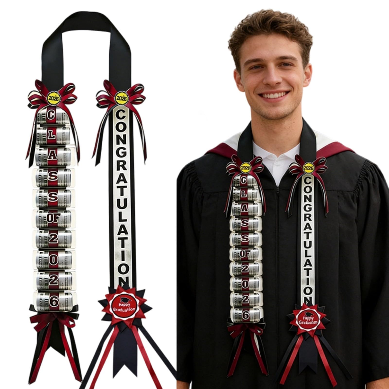 Meiliyizu Money Holder Adjustable Ribbon Wreath for Ceremony Decorations and Money Owner Belt