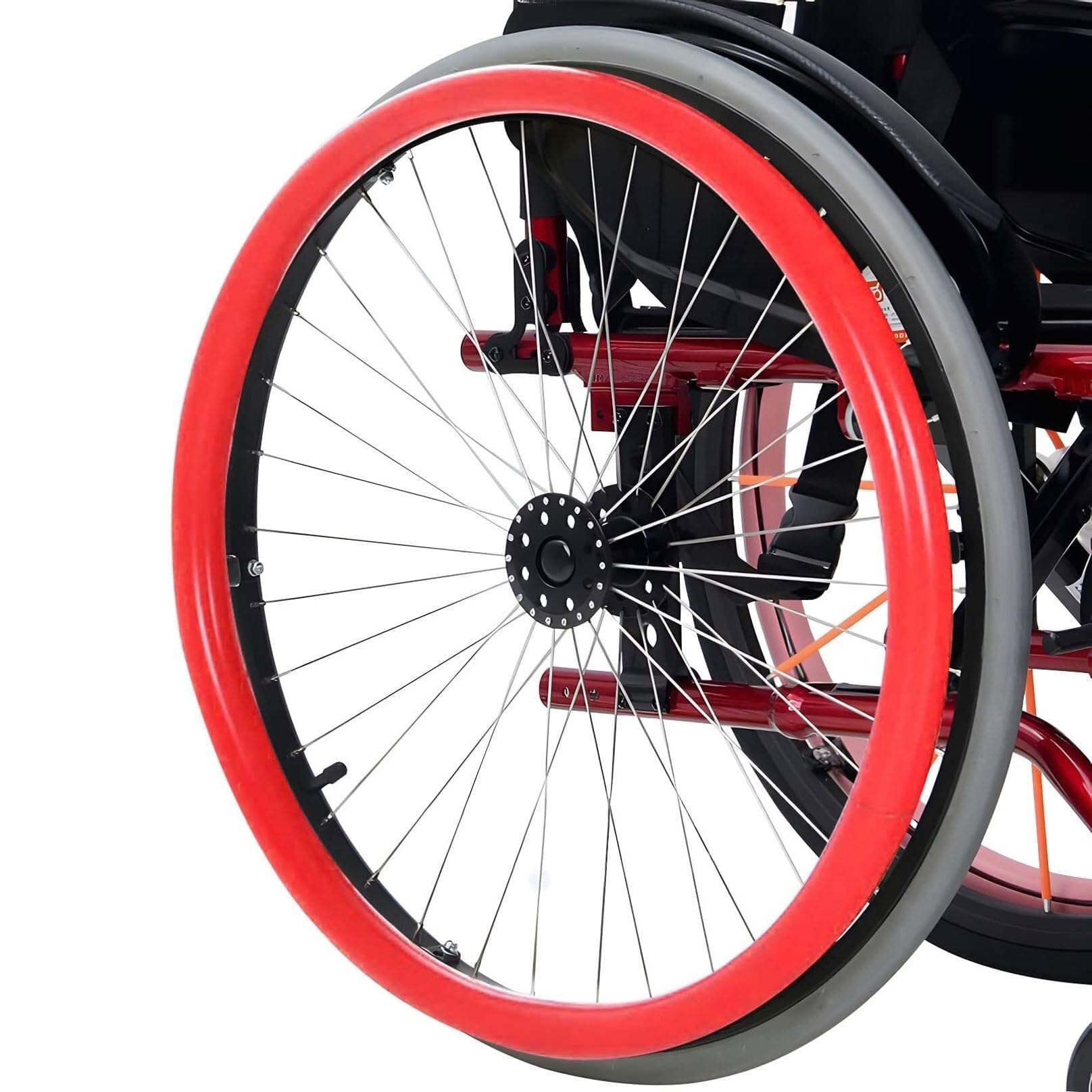 Fundas de silicona para aro de empuje de silla de ruedas, 1 par, antideslizantes, resistentes al desgaste, fundas para aro de empuje de silla de ruedas, fundas para silla de ruedas para mejorar el ag