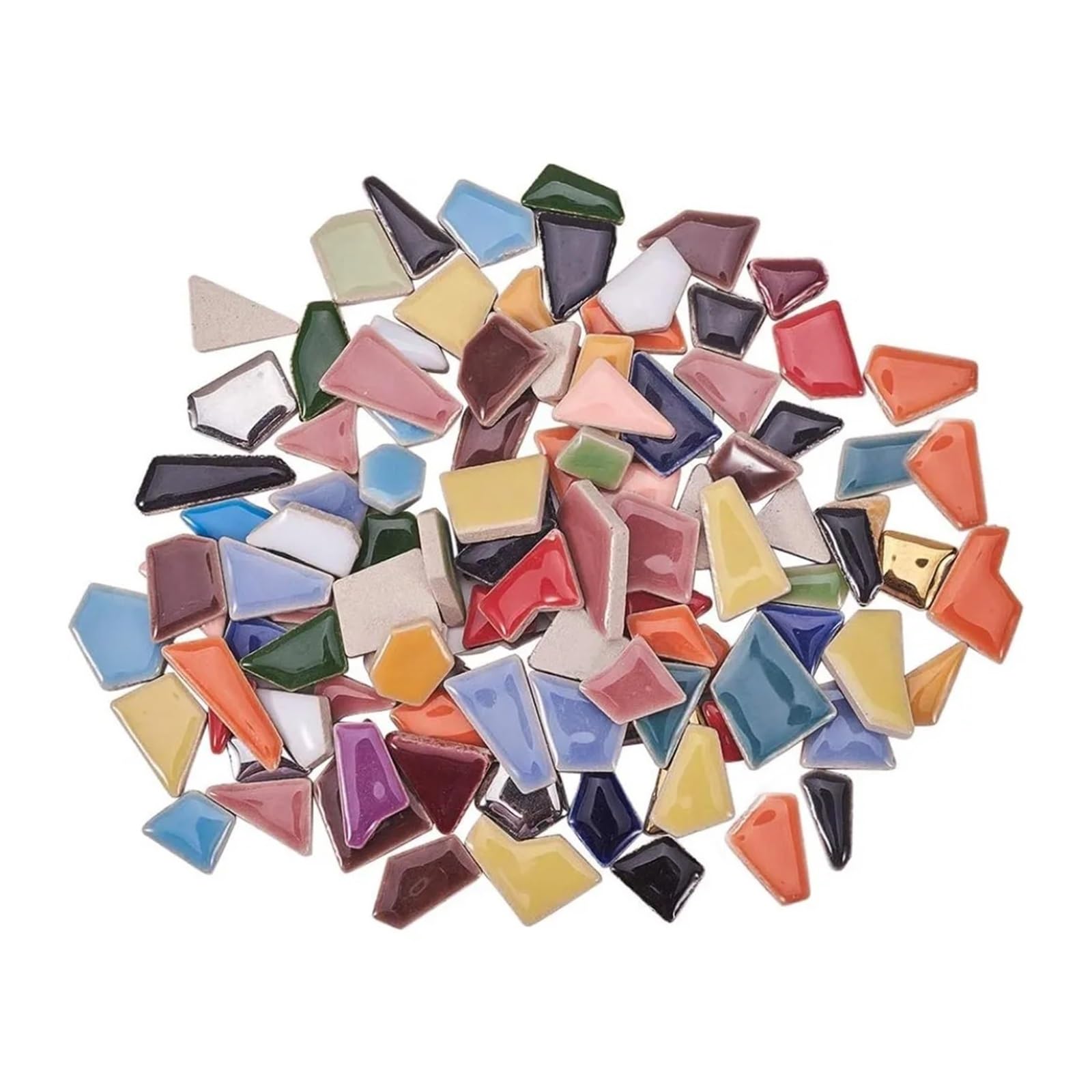Mtadsbkfp Color2 Mixed Colour Stained Glass Mosaic Tiles, Ceramic Mosaic Tiles Multicolor 210 Pcs 250G For Diy Crafts Home Decoration(Color2)