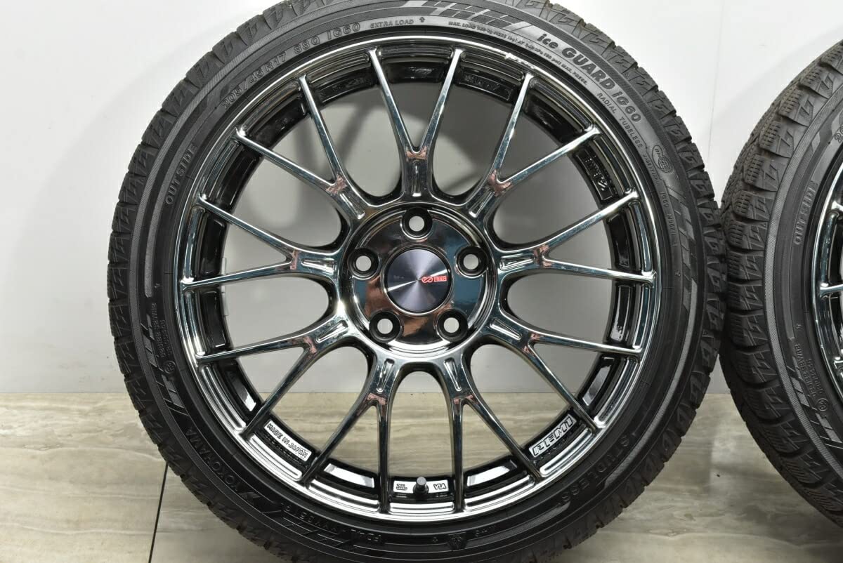 Amazon | 中古 スタッドレスタイヤホイール 4本セット 17インチ 7.5J + 