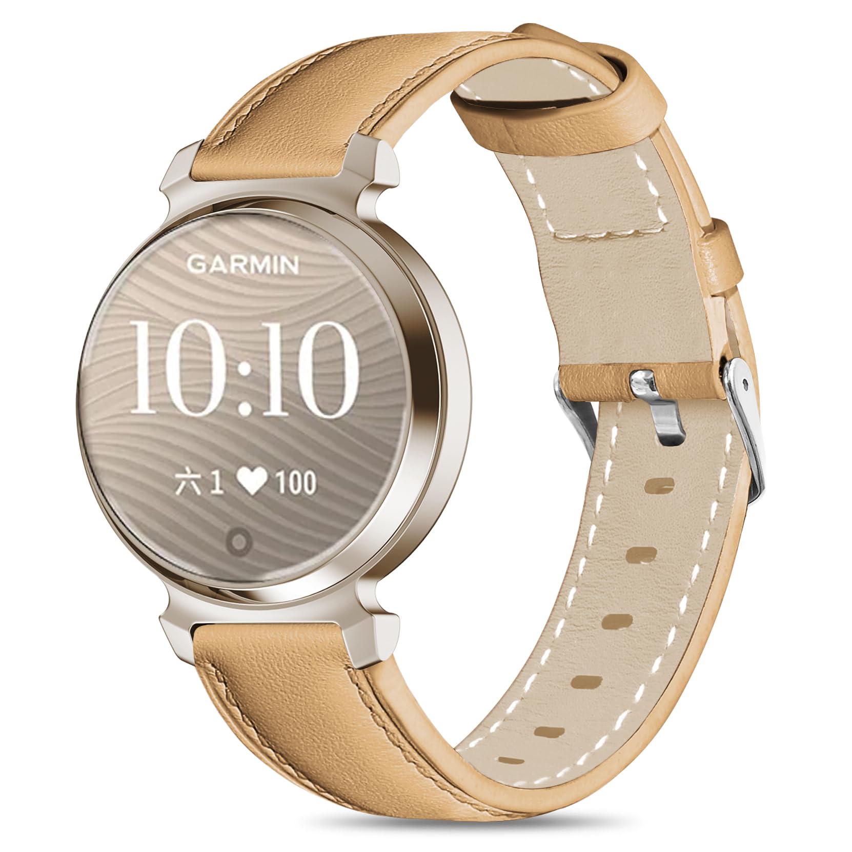 Leather Bands Compatible with Garmin Lily 2, 14mm Top Grain Soft Loop Straps Quick Release Replacement Adjustable Wristband for Lily 2 Classic/Active Smart Watch Accessory for Grace Women-image-22