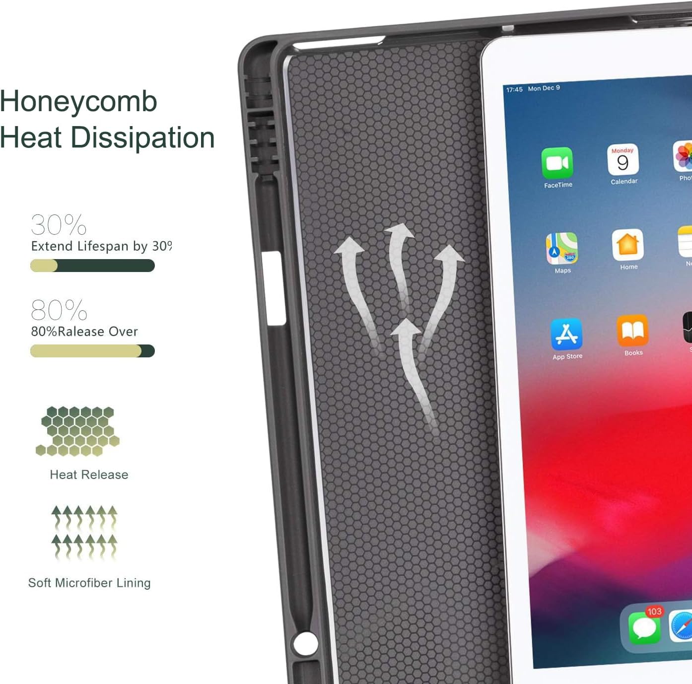 Compatible for Apple ipad Air 13 inch Case (M3 2025 /M2 2024)/12.9 inch Case (6th/5th/4th/3rd 2022/2021/2020/2018) with Pencil Holder Protective Tablet Cover,Forest Mountain Lake Watercolor