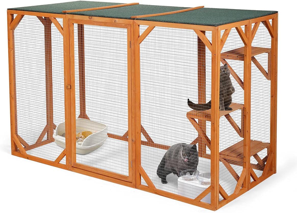 Outdoor Cat Cage with Weather Protection France Ubuy