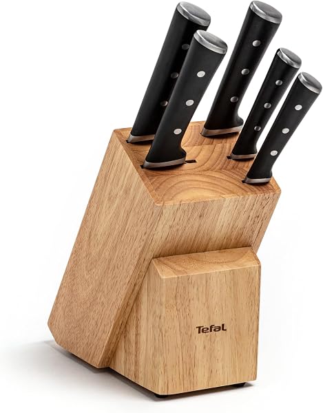 Tefal Ice Force Bloc de Couteaux 6 Pièces Acier Allemand