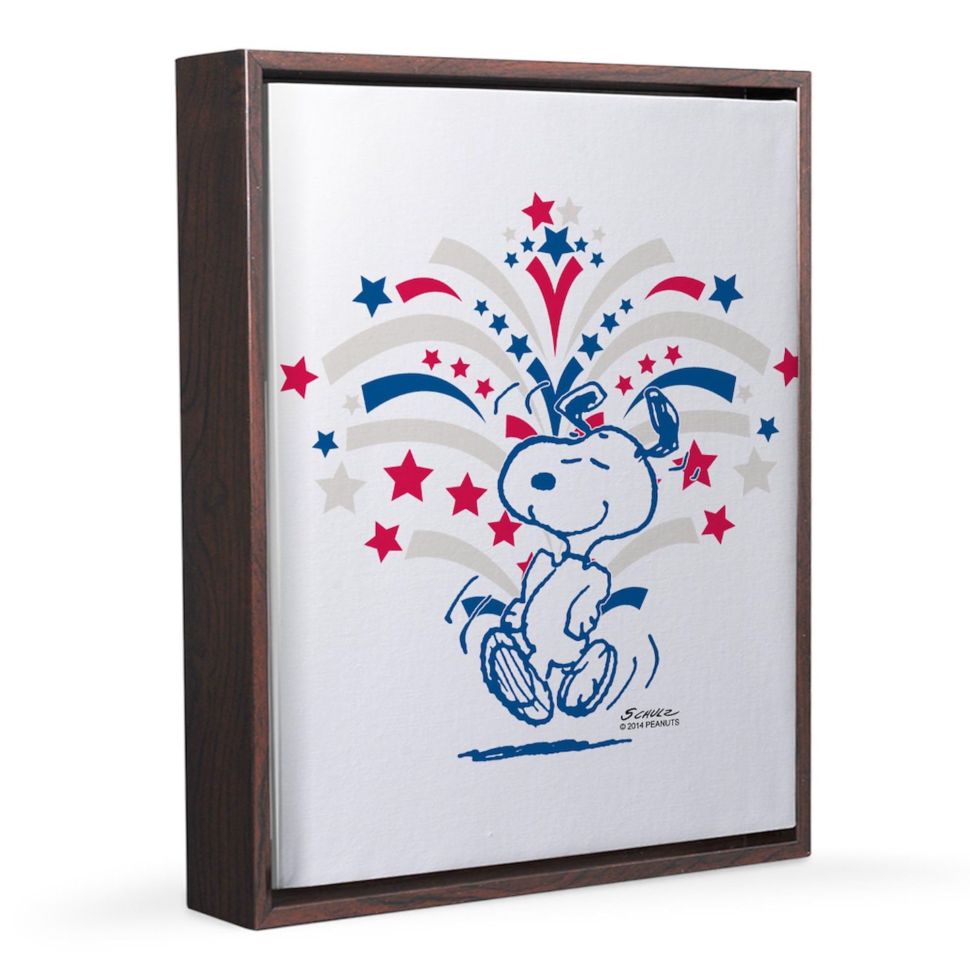 Amazon.com: CafePress Snoopy Fireworks 11x14 Canvas Print: Posters