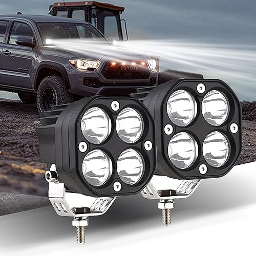 Nicoko Super brillante 40W LED Pods 2PCS Led Off Road Spotlight 4000LM luz de conducción LED luz de trabajo para camiones, IP68 impermeable